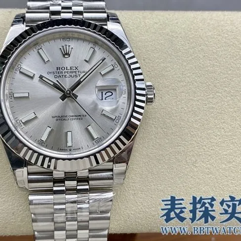 VSRolex high-quality log 41MM white steel watch_price_style picture_quality bottom cover