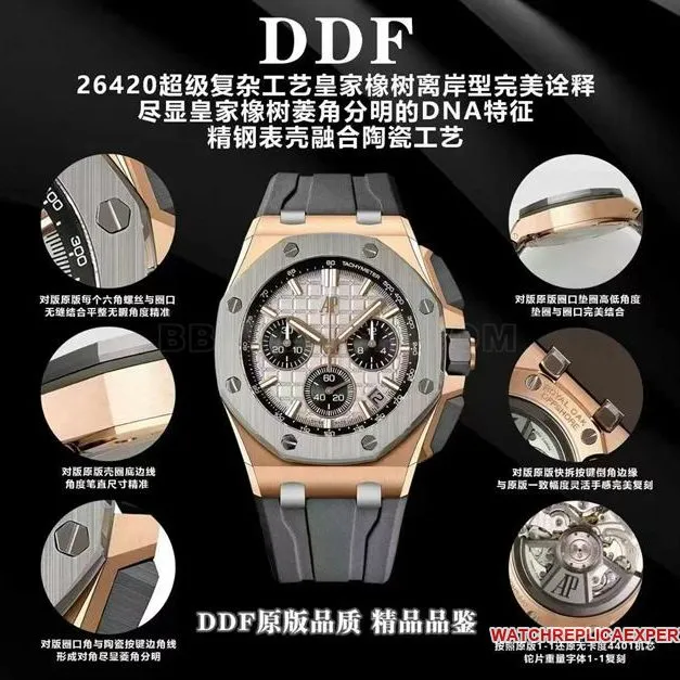 collectible watch DDF factory Audemars PiguetRoyal Oak offshore gray plate 26420front live photo