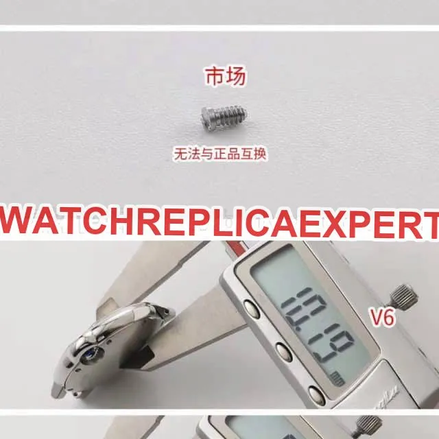 Cartierreplica blue balloon classic watch style V6 factory upgraded version V7 review bottom cover detail shots