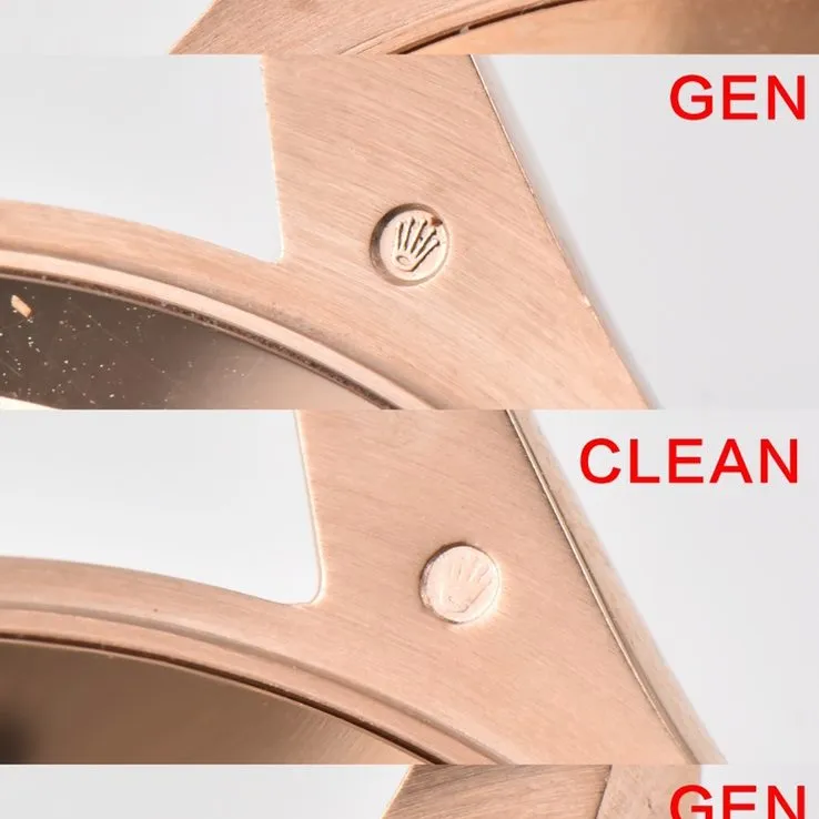 C Factory Yacht-Master Rose Gold Authentic and Fake Comparison Evaluation Rolextop-tier Watch Case Comparison Chart