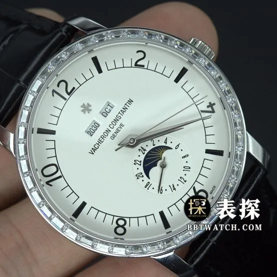TW factory Vacheron Constantin historical masterpiece top-tier watch men's white dialleather strap model pictures and prices front live photo