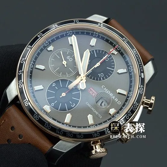 V7 factory Chopard1:1super watch men's dark gray panda plate rubber model picture and price front live photo