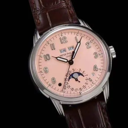 The big factory high-quality replicaGR spends a lot of money to create a classic timepiece—Patek Philippe pink 5320G-001 super complex timepiece with a diameter of 40 mm detail shots