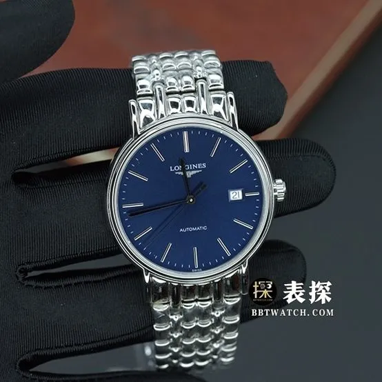 KY factory Longines magnificent top-tier watch men's blue dialsteel bracelet picture and price front live photo