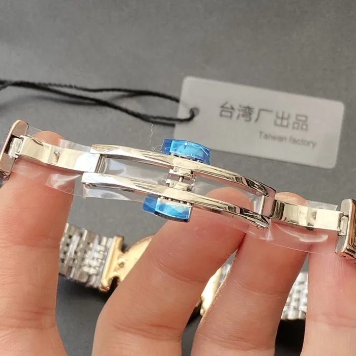 top-tier watch Longines couple watch white dial gold belt Jialan series quartz watch clasp picture