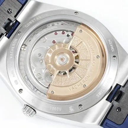 8F factory top-tier replicaVacheron Constantin men's blue dialrubber strap ultra-thin series automatic winding mechanical watch movement picture