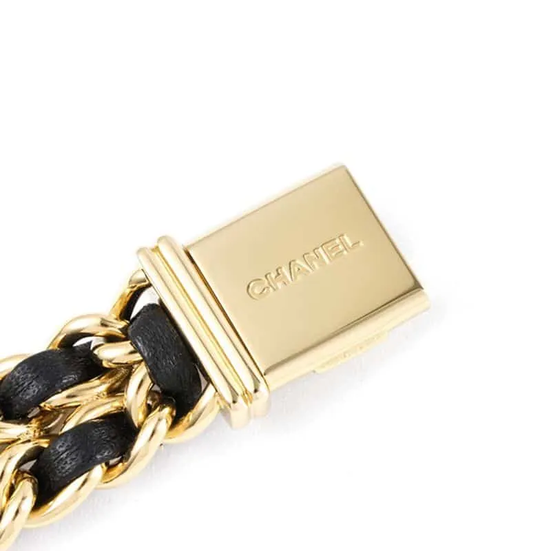 Chanelladies' watchtop-tiersuper clonePremiere series quartz watch yellow gold black dial back cover picture