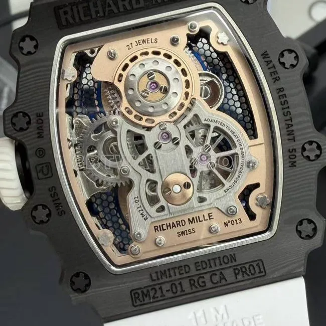 1:1replica watch RM factory Richard Milletourbillon mechanical RM 21-02caseback live photo