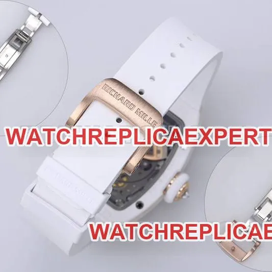 Richard Mille1:1replica watch ZF Factory white ceramicwhite dial diamond mechanical watch RM07-1braceletlive photos