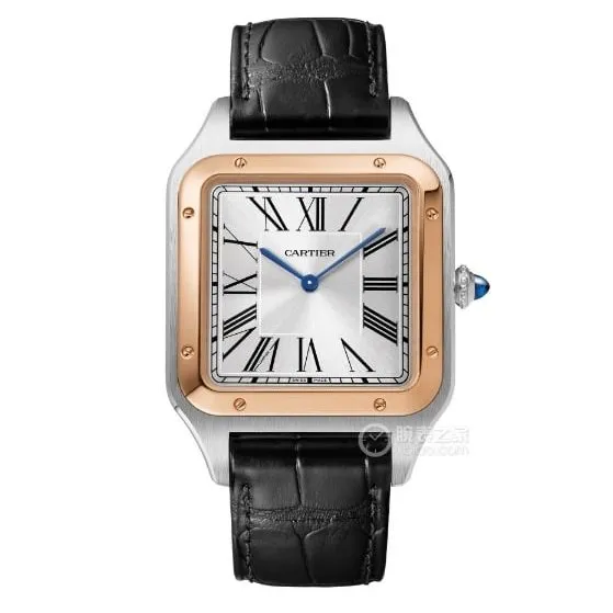 F1 factory Cartier Santos 1:1top-tier replicasilver dialrose gold ring large size W2SA0017side live photo