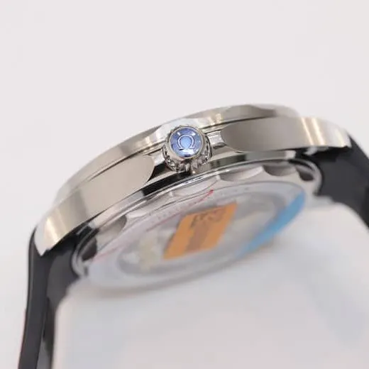 OR factory Omegatop-tier watch 42mmSeamaster300 men's black dialrubber strap watch front view