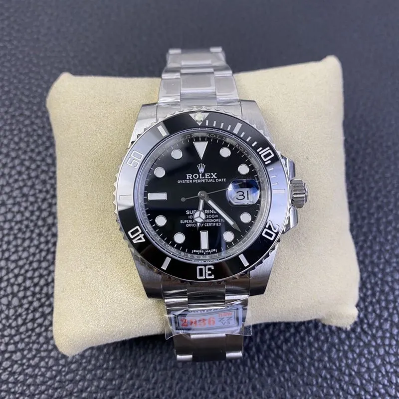 Rolex Black Submariner V3 version watch front view