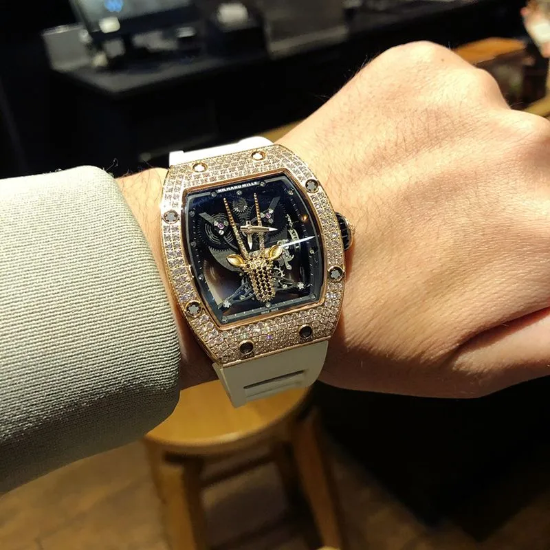 Richard Mille high-quality watch RichardMille Gypsophila series men's mechanical watch side view