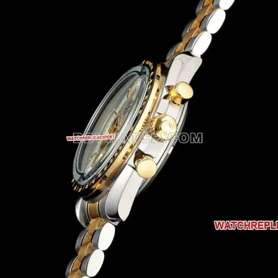Omega Speedmaster 1:1top-tier replicasilver dial gold steel bracelet model 310.20.42.50.02.001front live photo