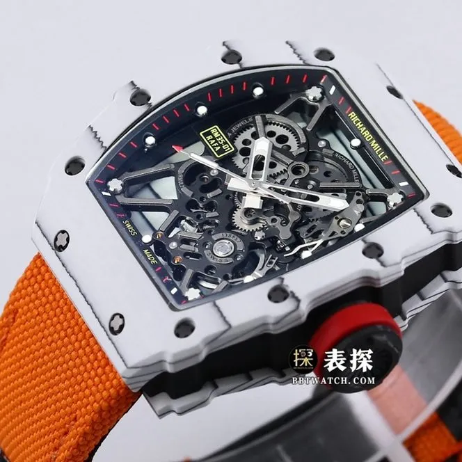 BBR RM 35-01Richard Mille1:1replica watch men's black dial orange Velcro braceletbraceletlive photos