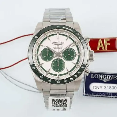 AFLongines Concas 1:1super silver dialsteel bracelet model L3.835.4.02.6side live photo