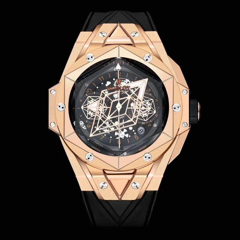 HublotHublotsuper watch new BigBangSangBleuII tattoo men's mechanical watch movement picture