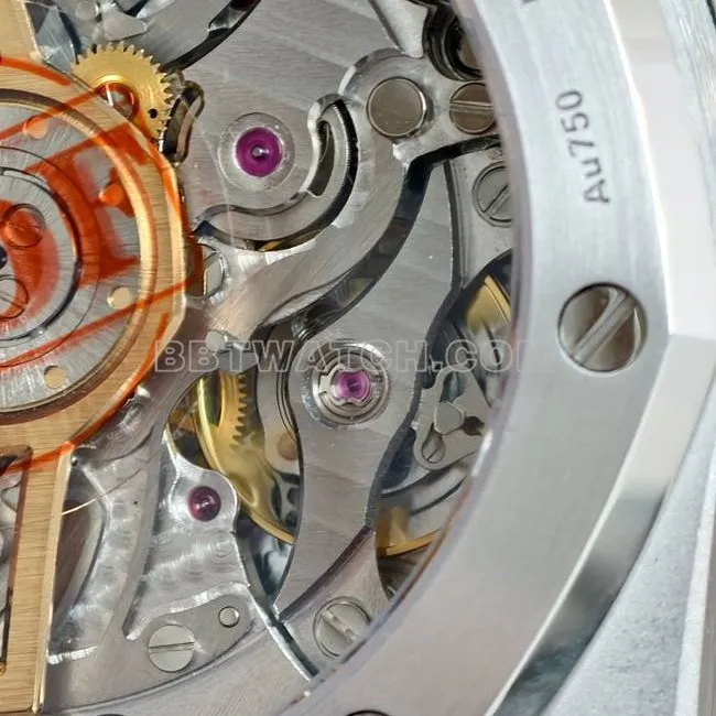 watch Royal Oak Audemars Piguet blue dial 4401 mechanical 26240 front real shot image