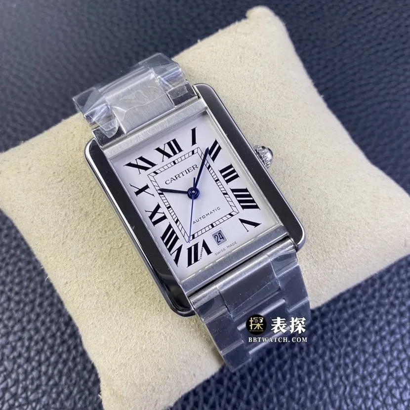 Cartier tank W5200028top-tier 1:1super watch men's silver white dialsteel bracelet model pictures and prices clasplive photos