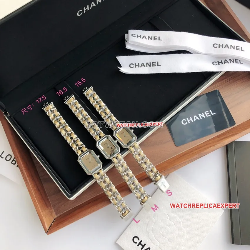 Chaneltop-tier 1:1super gray plate gold satin ribbon chain stainless steel bracelet H5584front live photo