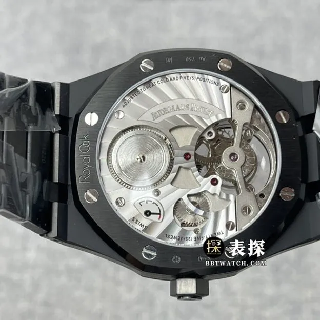R8 factory Audemars PiguetRoyal Oak26522CE.OO.1225CE.01top-tier 1:1super watch men's black dialtourbillon picture and price side live photo