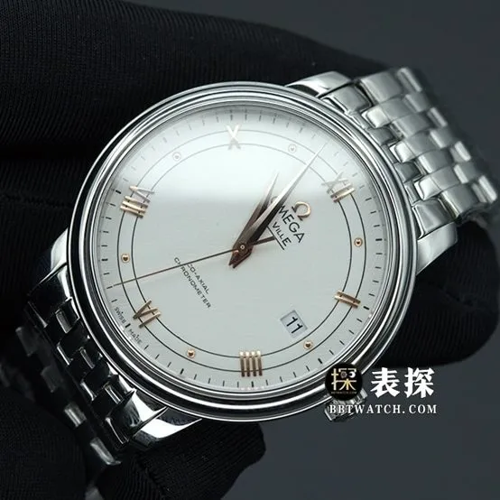 MKS FactoryOmega Diefei watch men's white dial gold needle steel bracelet model pictures and prices front live photo