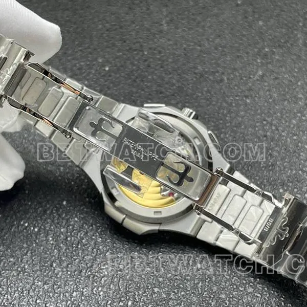 Patek Philippe collectible Watches Sport Elegant Gray Plate Mechanical Steel Strap Model 5990 Front Actual Picture