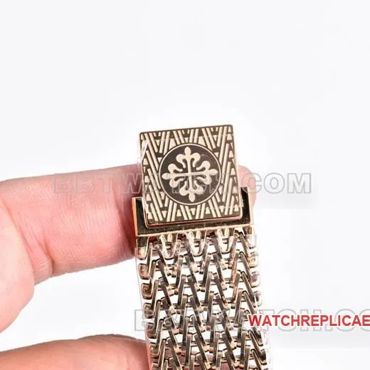 collectible watch Patek PhilippeGOLDEN ELLIPSEblue dialrose gold5738front live photo