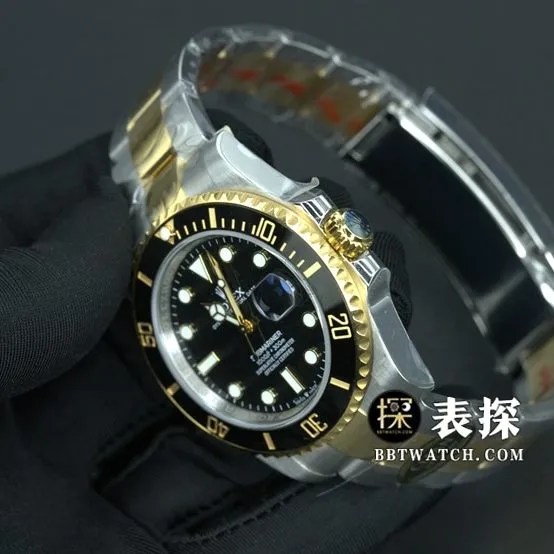 Factory C Rolex Submariner watch men's gold Submariner steel bracelet picture and price front live photo