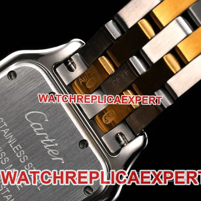 watch cheetah BBa factory Cartierwhite dial yellow goldsteel braceletquartzfront live photo