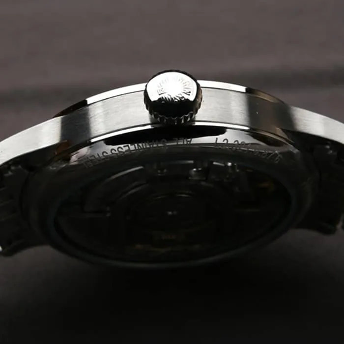 top-tier watch Longines men's white dial pioneer series steel bracelet watch clasp picture