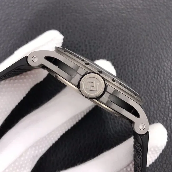 BBR factory top-tier watch Roger Dubuis men's black dialrubber strap manual winding tourbillon watch front view