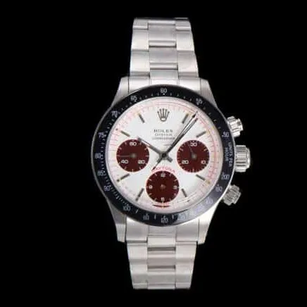 top-tier watch Rolex retro manual chronograph movement series white dial men's watch front view