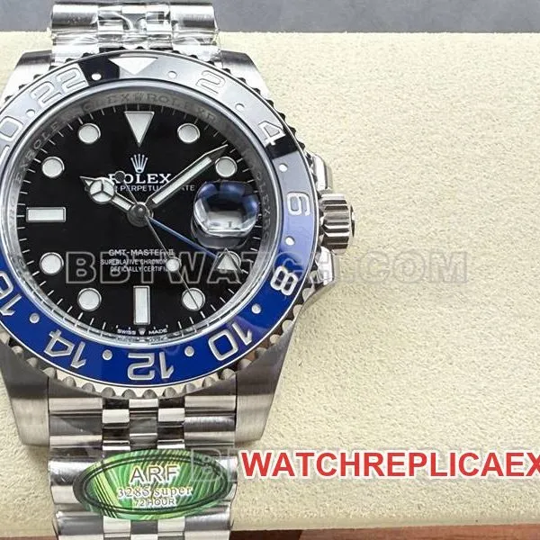 Rolex collectible watch ARF FactoryGMT-MasterGMTBatman bezel3285movementfront live photo