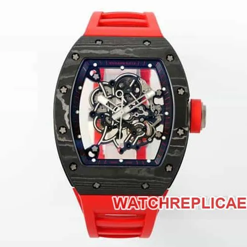 APSRichard Millesuper carbon fiber case red rubber model RM055side live photo