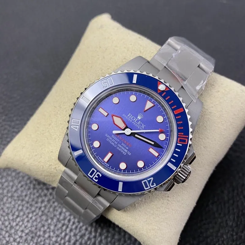 ReplicaRolex modified watch sandblasted case blue dialclasp picture