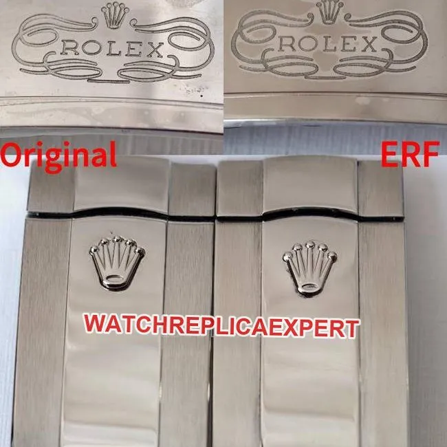 ERF factory date display type genuine and fake comparison evaluation Rolex gray plate top-tier table front live photo