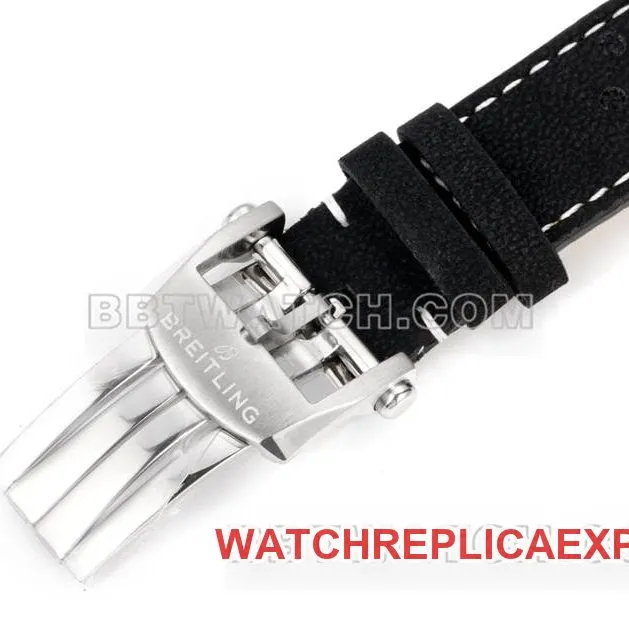 Breitlingtop-tier watch BLS factory Yueyang black dial41mmchronograph7750movementleather strap model braceletlive photos
