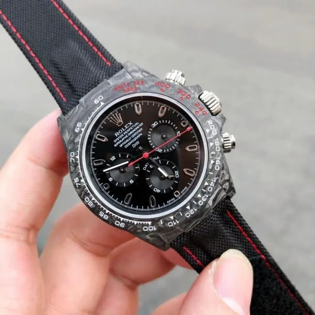TW Factory Top collectible watches Rolex Cosmo Chronograph Daytona Black Plate Black Bottom Mechanical Men's Watch Front View