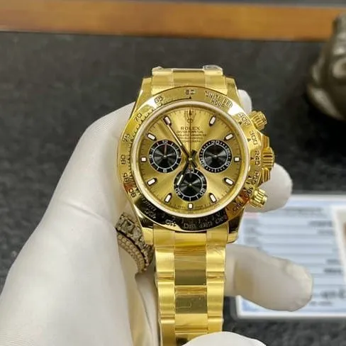 Rolextop-tier watch men's gold plate gold belt Daytona series mechanical watch clasp picture