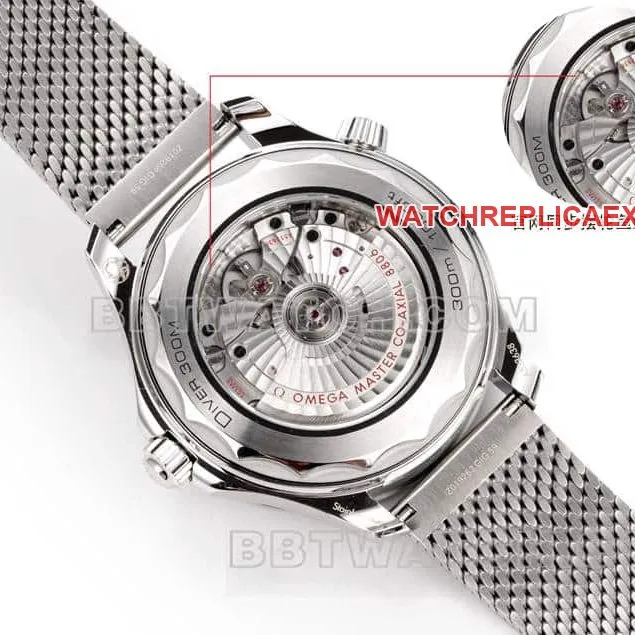 Omega1:1replica watch OR factory Seamaster 300m black dial mechanical steel bracelet front live photo