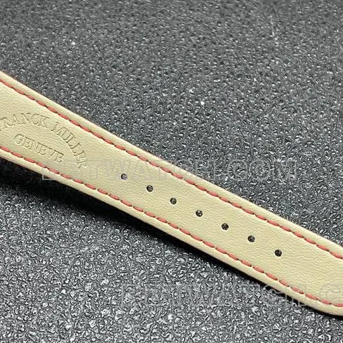 Frank Muller collectible watch quartzABF factory diamond plate gold diamond bezel red leather braceletfront live photo