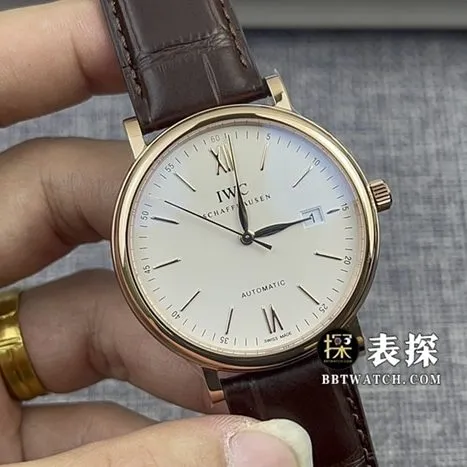 V7 factory IWC Portofino watch men's silver white dialleather strap model pictures and prices clasplive photos