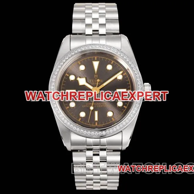Tudor collectible watch V9 Factory Biwan brown plate 41mm Swarovski diamond ring mechanical steel bracelet bracelet live photos