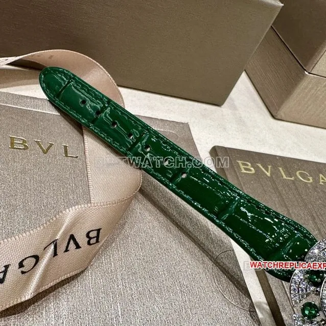 Bvlgari1:1super white mother of pearl dial green model 103505front live photo