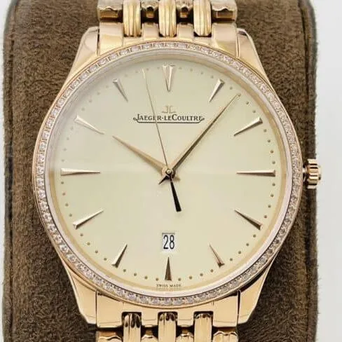 top-tier watch Jaeger-LeCoultre 18k gold men's watch ultra-thin master series front view