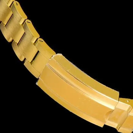 Rolextop-tier watch full-length Submariner series men's black dial gold band automatic movement watch front view