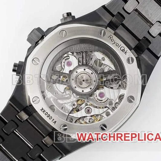 APS factory Audemars PiguetRoyal Oaksuper cloneblue dial black ceramic26240front live photo