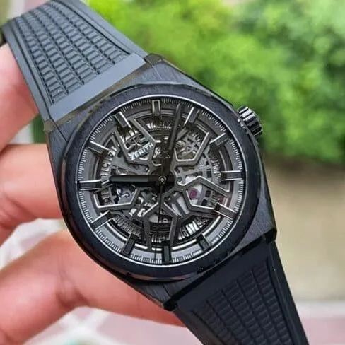 Big factory high-quality replicaLF Zenith black dialDEFY series new upgraded version of men's watch side view