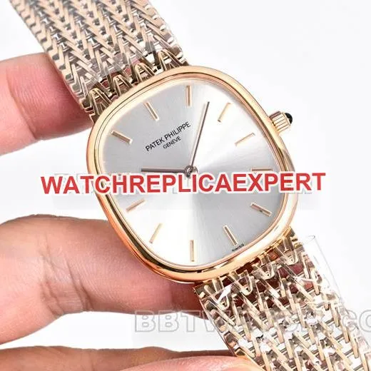 1:1replica watchPatek PhilippeGOLDEN ELLIPSEsilver dialrose gold5738clasplive photos